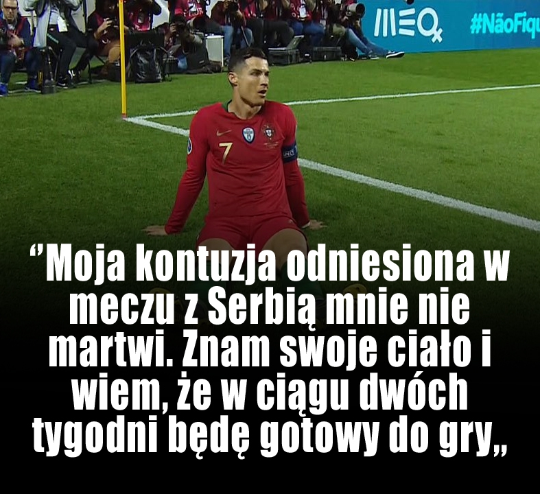 Ronaldo o swojej kontuzji w meczu z Serbią!